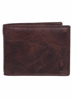 WILDHORN - RFID Protected Genuine High Quality Leather Brown Wallet for Men
