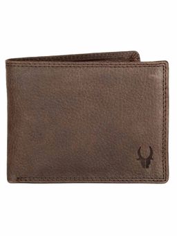 WILDHORN - RFID Protected Genuine High Quality Leather Brown Wallet for Men