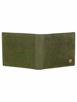 WILDHORN - RFID Protected High Quality Genuine Leather Green Wallet for Men