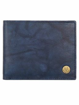 WILDHORN - RFID Protected Genuine High Quality Leather Blue Wallet for Men