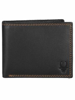 WILDHORN - RFID Protected Genuine High Quality Leather Black Wallet for Men