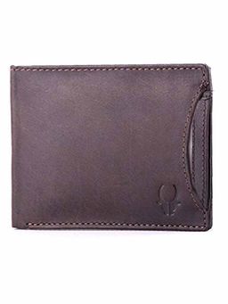 WILDHORN - RFID Protected Genuine High Quality Leather Brown Wallet for Men
