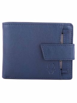 WILDHORN - RFID Protected Genuine High Quality Leather Blue Wallet for Men