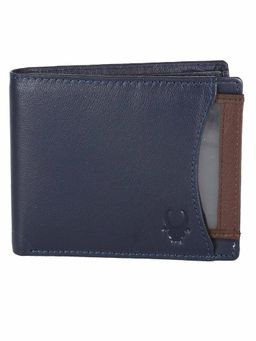 WILDHORN - RFID Protected Genuine High Quality Leather Blue Wallet for Men