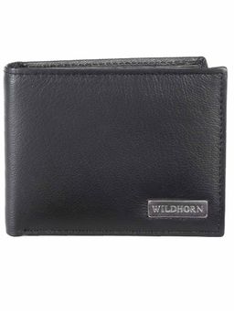 WILDHORN - RFID Protected Genuine High Quality Leather Black Wallet for Men