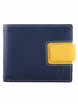 WILDHORN - RFID Protected Genuine High Quality Leather Blue Wallet for Men