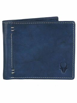 WILDHORN - RFID Protected Genuine High Quality Leather Blue Wallet for Men