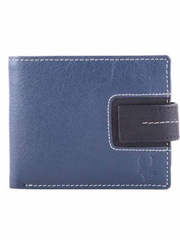 WILDHORN - RFID Protected Genuine High Quality Leather Blue Wallet for Men