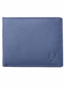 WILDHORN - RFID Protected Genuine High Quality Leather Blue Wallet for Men