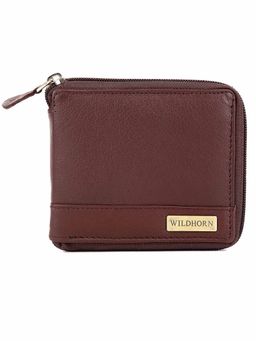 WILDHORN - RFID Protected Genuine High Quality Leather Brown Wallet for Men