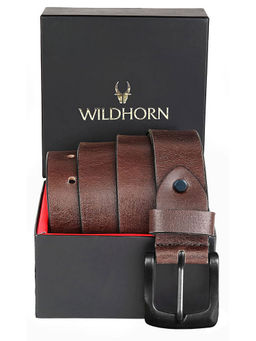 WILDHORN - Casual Leather Belt for Men Free Size Adjustable