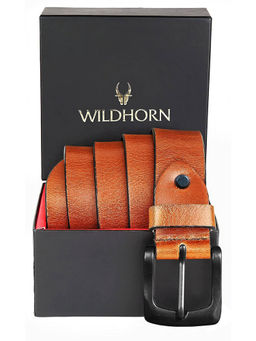 WILDHORN - Casual Leather Belt for Men Free Size Adjustable