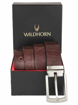 WILDHORN - Brown Leather Formal Grunge Belt