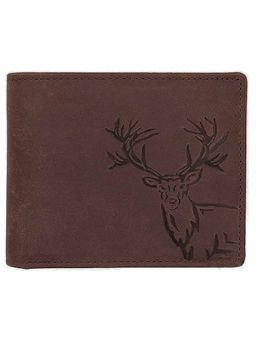 WILDHORN - RFID Protected Genuine High Quality Leather Dark Brown Wallet for Men