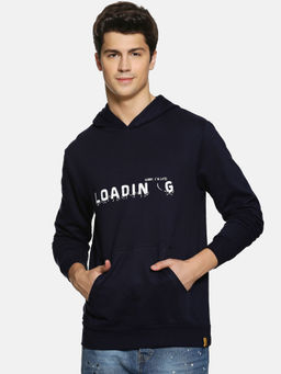 Campus Sutra - Blue Printed Sweatshirt