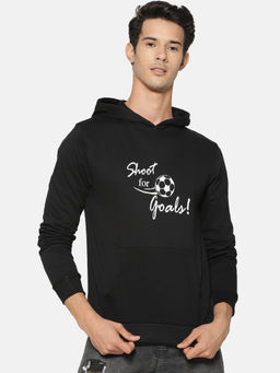 Campus Sutra - Black Printed Sweatshirt