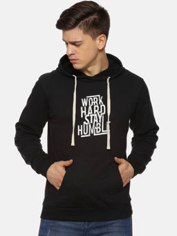 Campus Sutra - Black Printed Sweatshirt