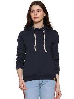 Campus Sutra - Blue Solid Sweatshirt