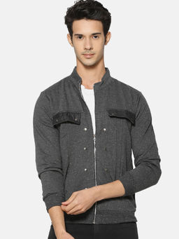 Campus Sutra - Grey Solid Jacket