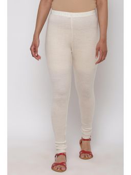 Biba - Ecru Solid Legging