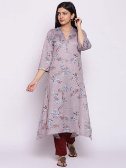 Biba - Blush Pink Straight Woolen Kurta