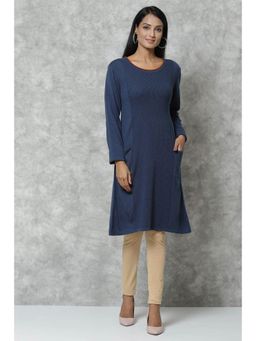 Biba - Blue Straight Acrylic Kurtas