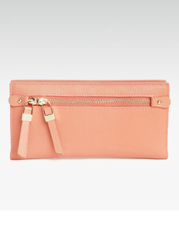 Twenty Dresses by Nykaa Fashion - Peach The Double Pull Wallet