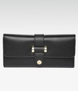 Twenty Dresses by Nykaa Fashion - Black Button Up Wallet