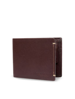 Teakwood - Men Brown Solid Genuine Leather Two Fold Wallet
