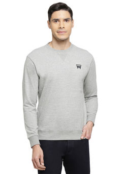 Wrangler - Grey Solid Regular Fit Sweatshirt