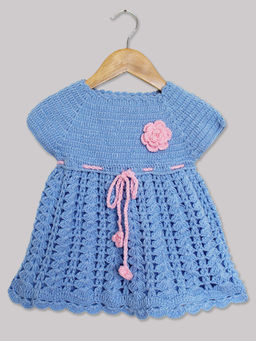Woonie - Handmade Crochet Blue Frock