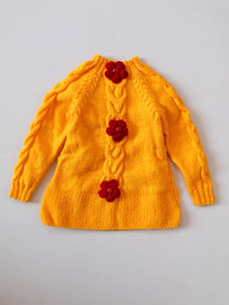 Woonie - Handmade Knitted Yellow Midi