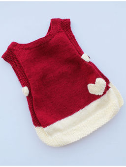 Woonie - Handmade Knitted Heart Applique Vest
