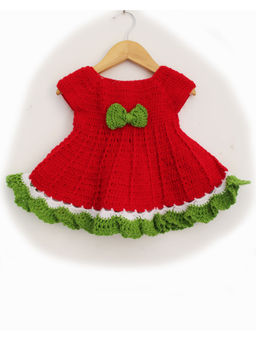Woonie - Handmade Crochet Red Watermelon Frock