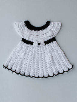 Woonie - Handmade Crochet White Frock