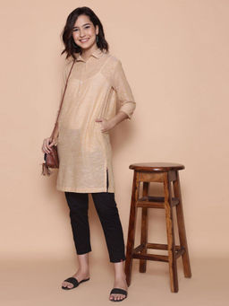 Biba - Yellow Cotton Kurti