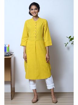 Biba - Mustard Cotton Kurti