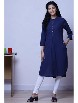 Biba - Navy Cotton Kurti