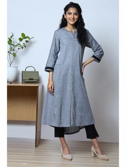 Biba - Grey Cotton Kurti
