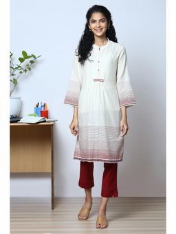 Biba - Off White Cotton Kurta