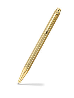 CARAN D'ACHE - Acrider Chevron Gilded Ballpoint Pen Gold