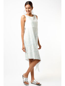 Wendell Rodricks - Aqua Geometrical Printed Dress