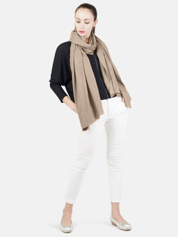 Pashma - Beige Original Pashmina Tafta Shawl