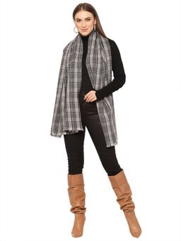 Pashma - Black Checks Cashmere Scarf