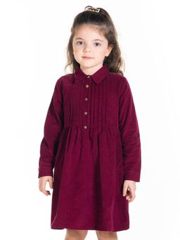 CHERRY CRUMBLE BY NITT HYMAN - Red Vineyard Collared Dress