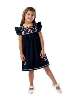 CHERRY CRUMBLE BY NITT HYMAN - Navy Blue Weave Dress