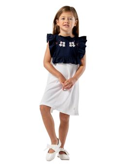 CHERRY CRUMBLE BY NITT HYMAN - Navy Blue Japanese Polo Dress