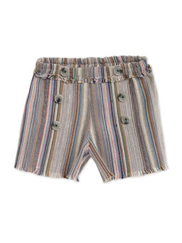 CHERRY CRUMBLE BY NITT HYMAN - Multi-Color Stripes Shorts