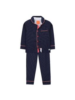 CHERRY CRUMBLE BY NITT HYMAN - Navy Blue Polka Dots Night suit