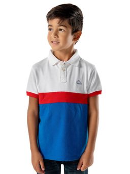 CHERRY CRUMBLE BY NITT HYMAN - Multicolor Colorblocked Boho Polo Tshirt